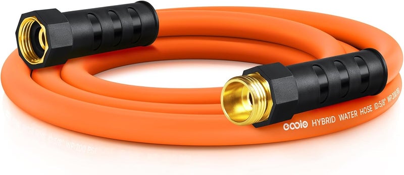 EOOIO Garden Hose 6 ft x 5/8", NON-EXPANDING Flexible Water Hose, Kink Resistant Lightweight Hybrid Hose, Leakproof Yard Hose with Male to Female Fittings - Image 1